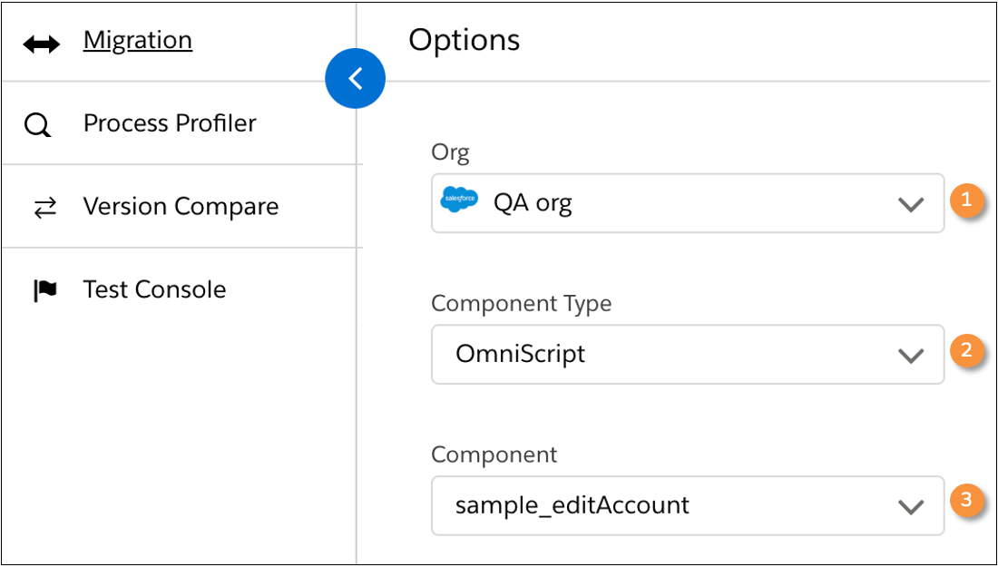 The Process Profiler Options panel