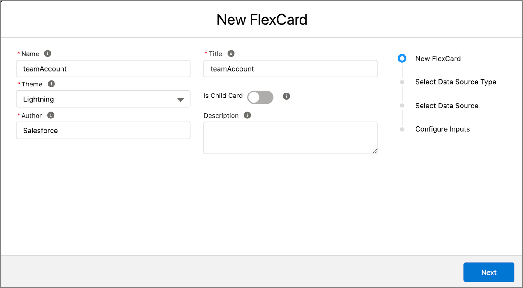 New FlexCard details.