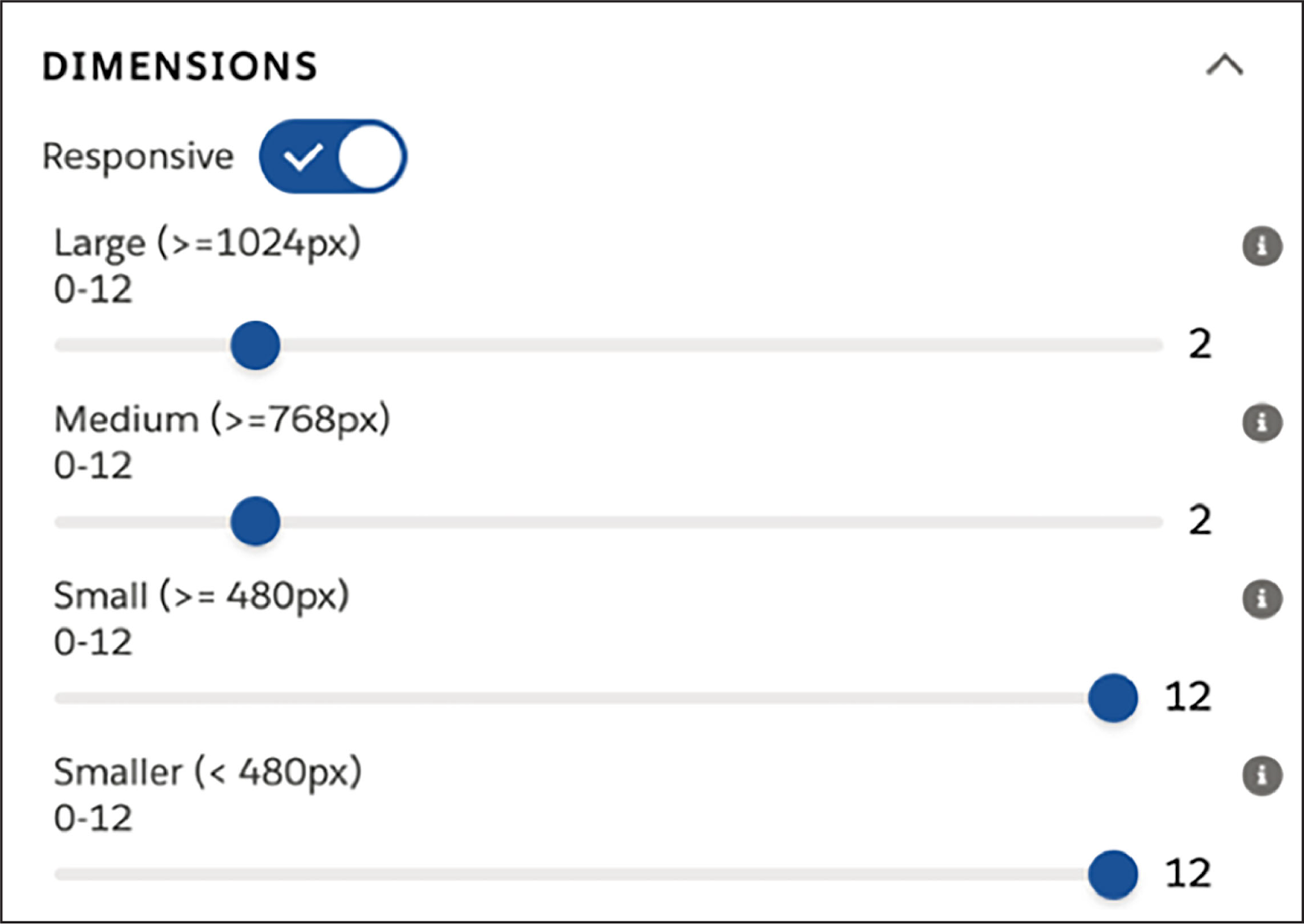 Styling dimensions and responsiveness for a Flexcard.