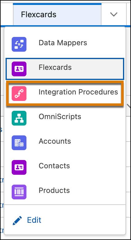 Integration Procedures highlighted in the navigation menu.