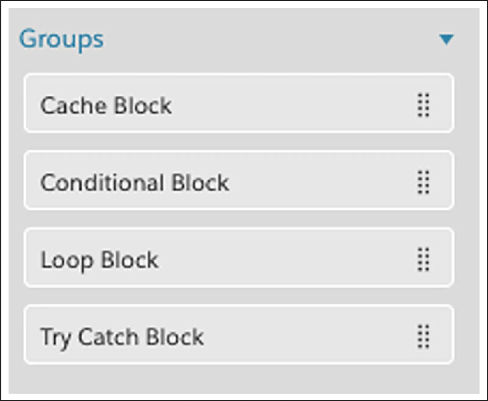 Integration Procedure Groups elements