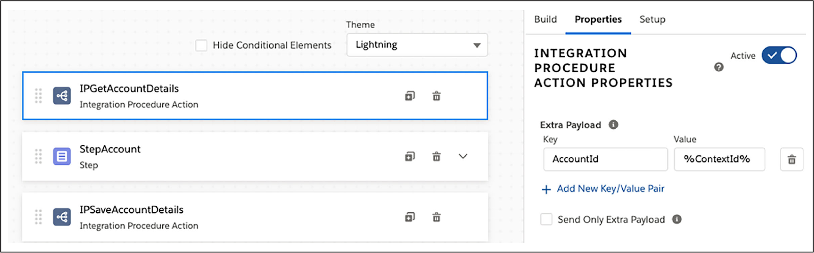 Adding Integration Procedure action elements