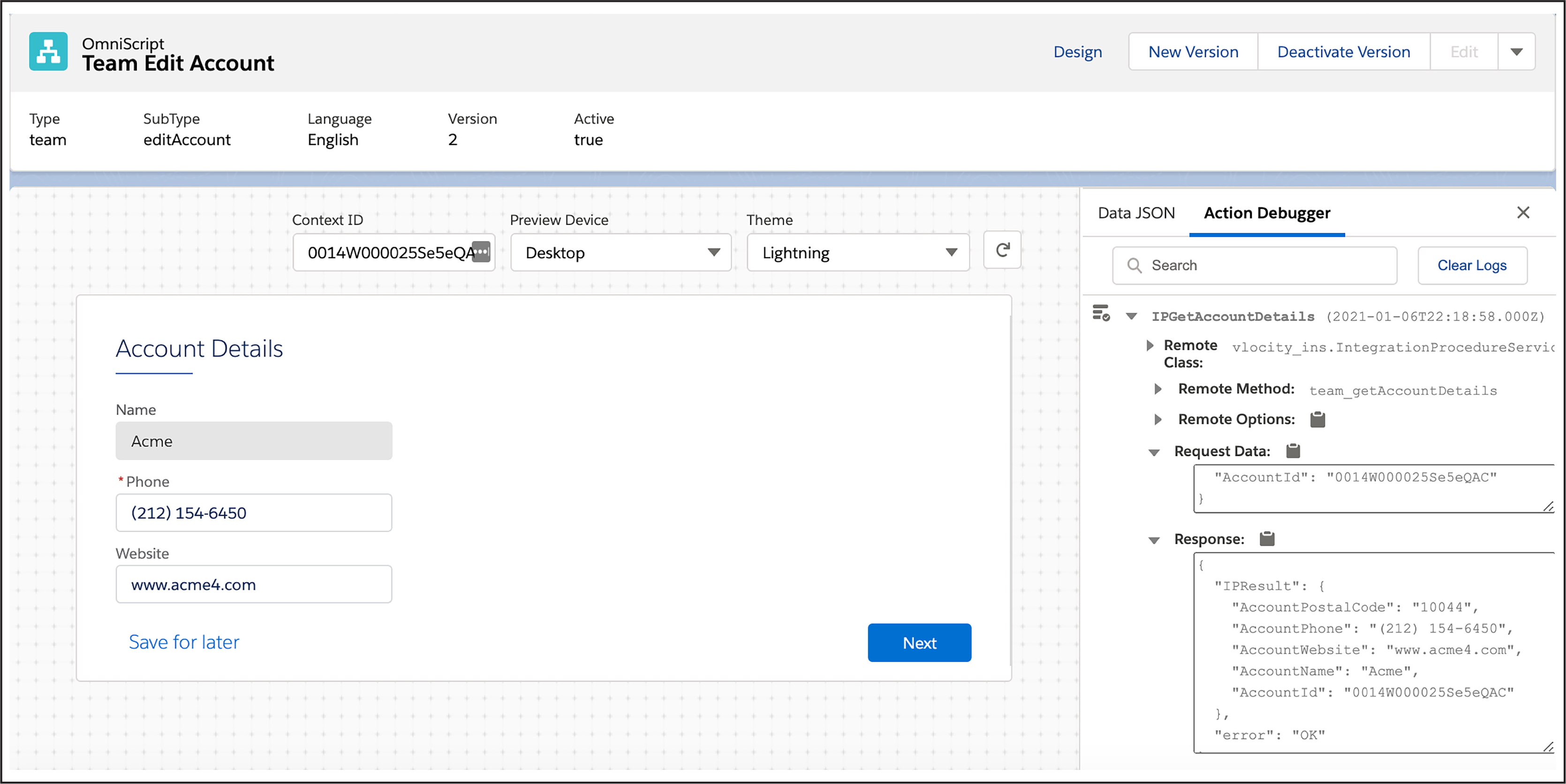 Dig into the OmniScript Designer Unit | Salesforce Trailhead