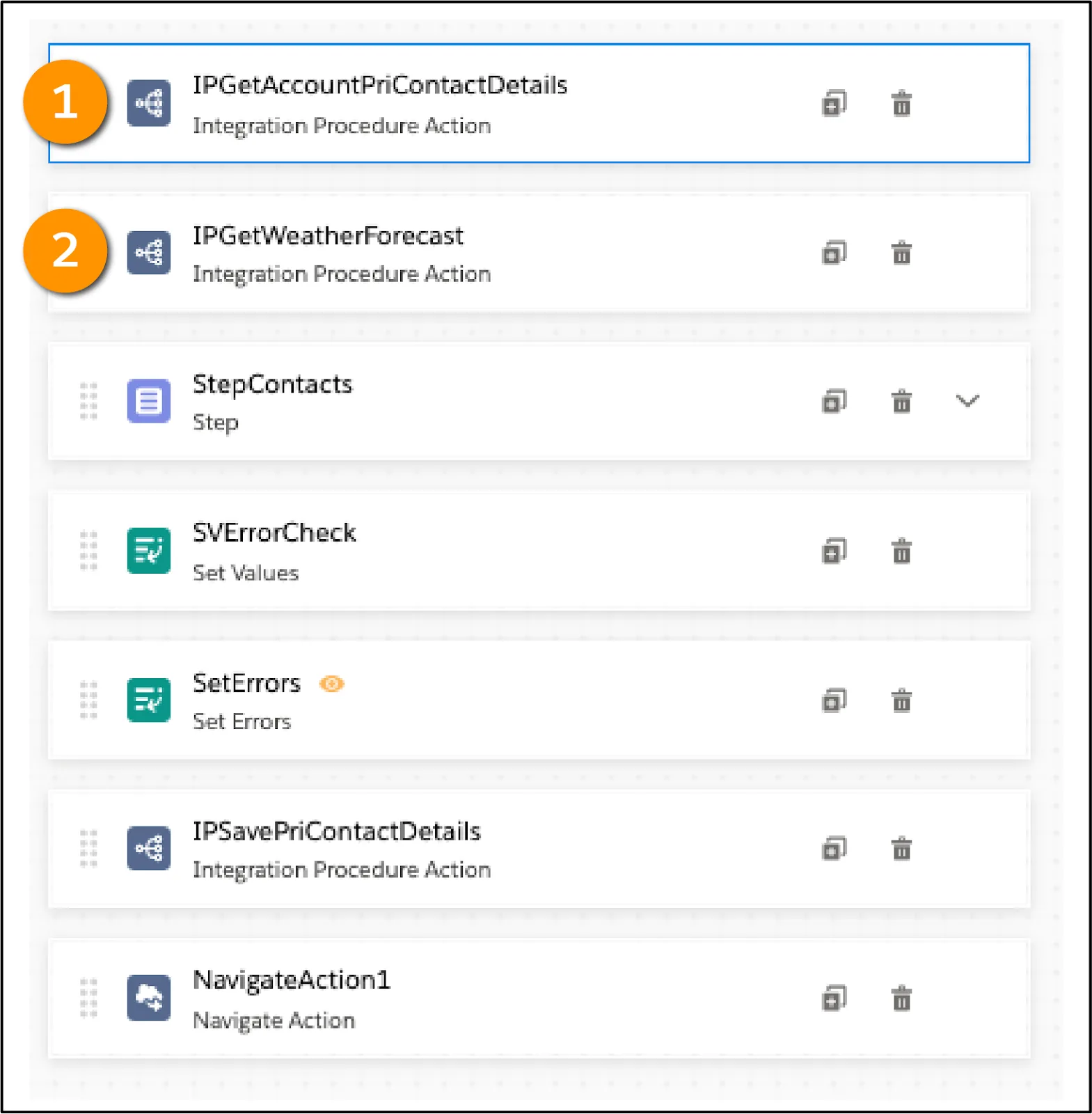 OmniScript で複数のソースからデータを表示する方法