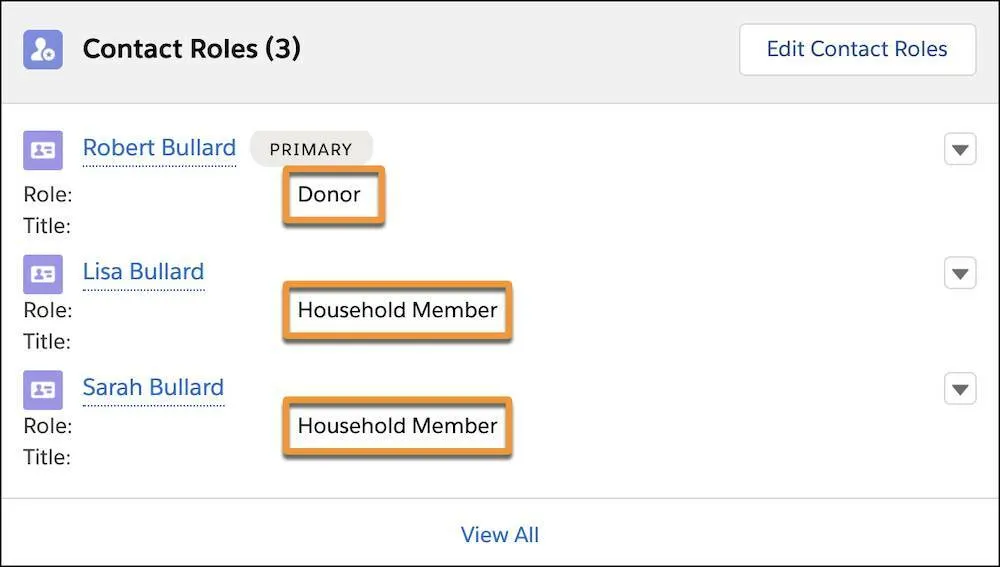 Related Contact Roles on an opportunity detail record