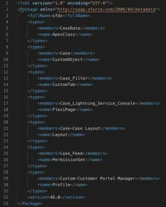 assignment rules in package xml