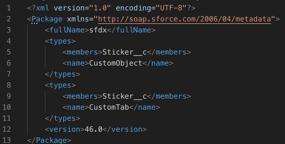 assignment rules in package xml