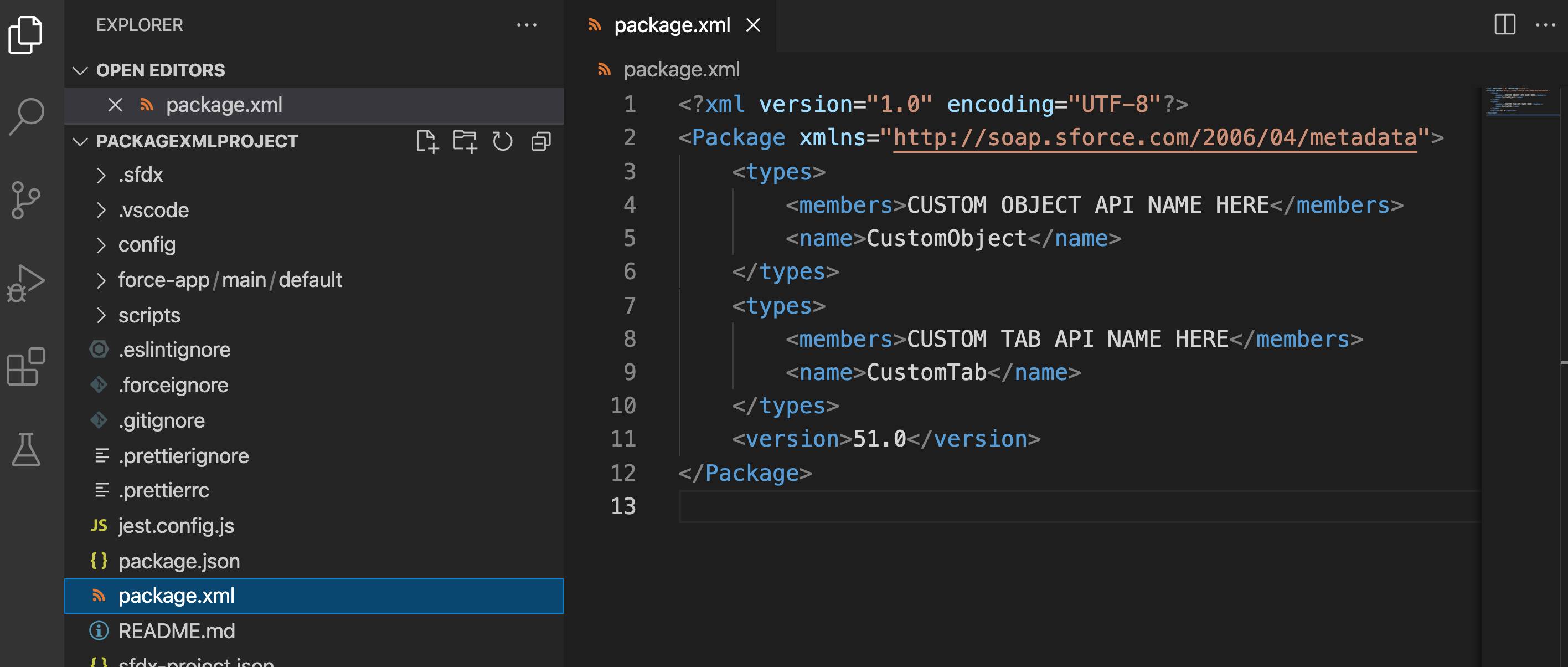 page layout assignment salesforce package.xml