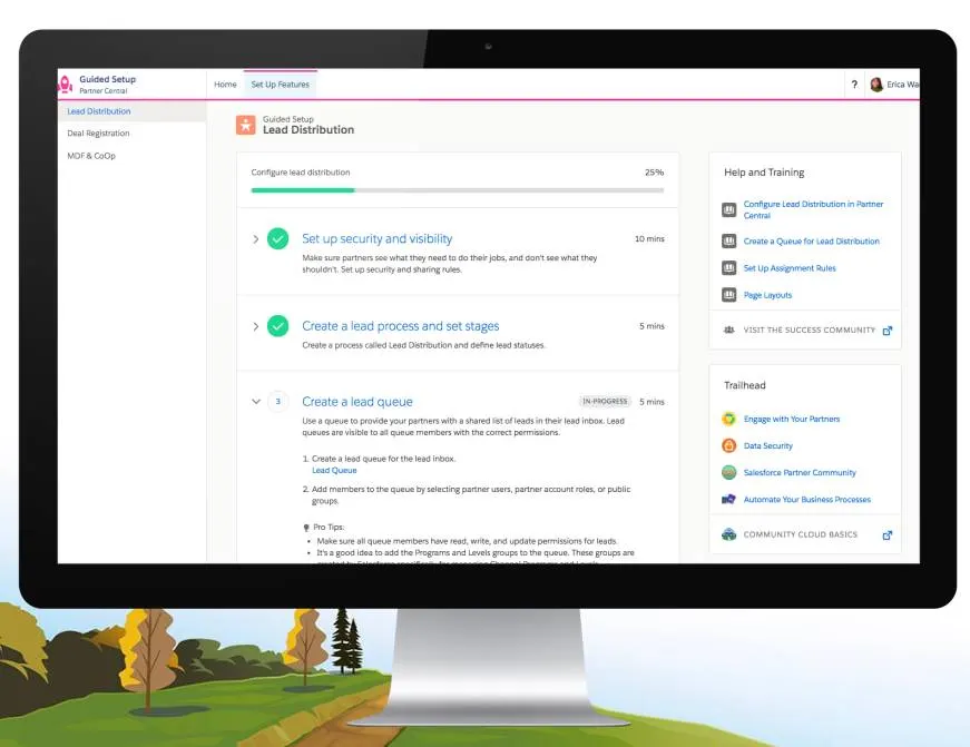 Guided Setup in Salesforce for creating a lead process