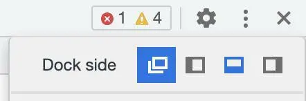 Dock side options buttons with Undock into separate window highlighted.