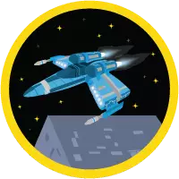 Cree un icono de insignia para la aplicación Estación galáctica de combate.