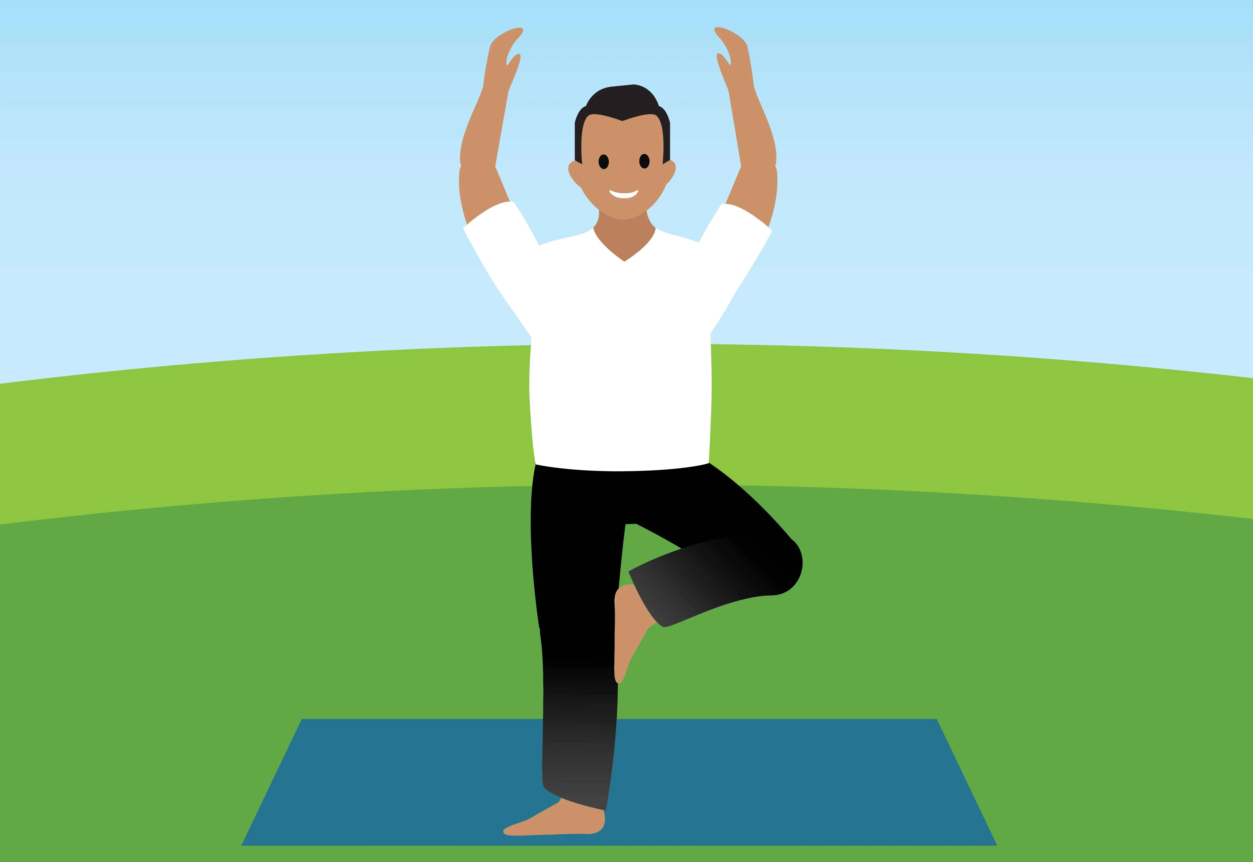 Salesforce-Mitarbeiter beim Yoga.