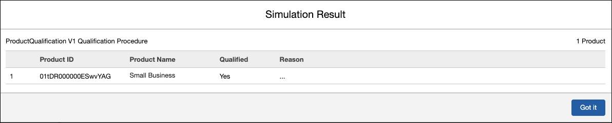 Simulation result returns qualified.