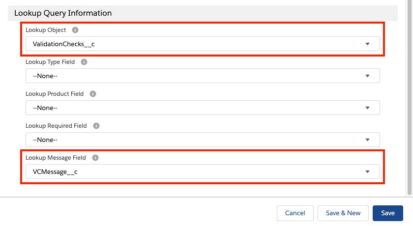 Validation Product Rule record with Lookup Object and Lookup Message Field fields