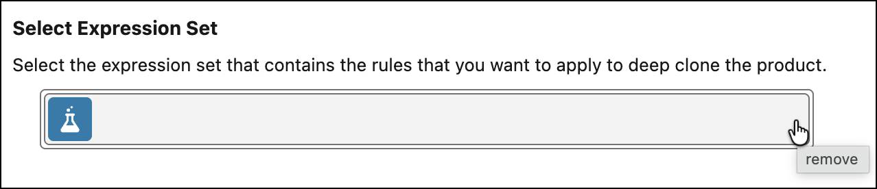 The Select Expression Set section in Product Discovery settings page.