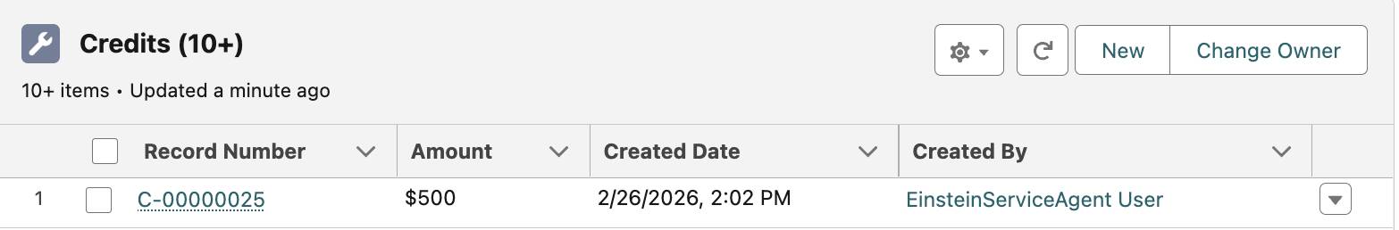 Resort Credit issued