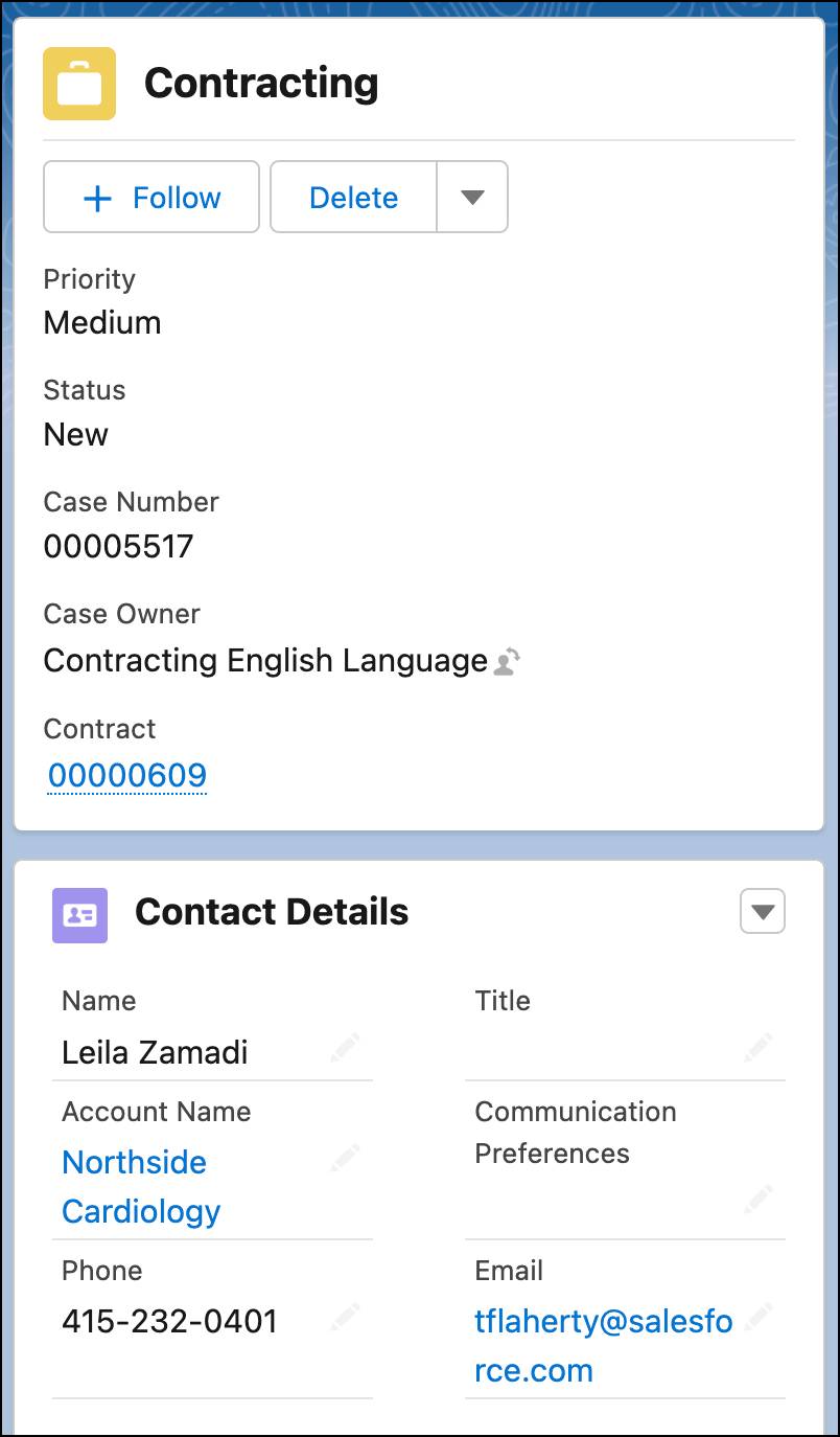  Contracting case record and contact details for Dr. Zamadi