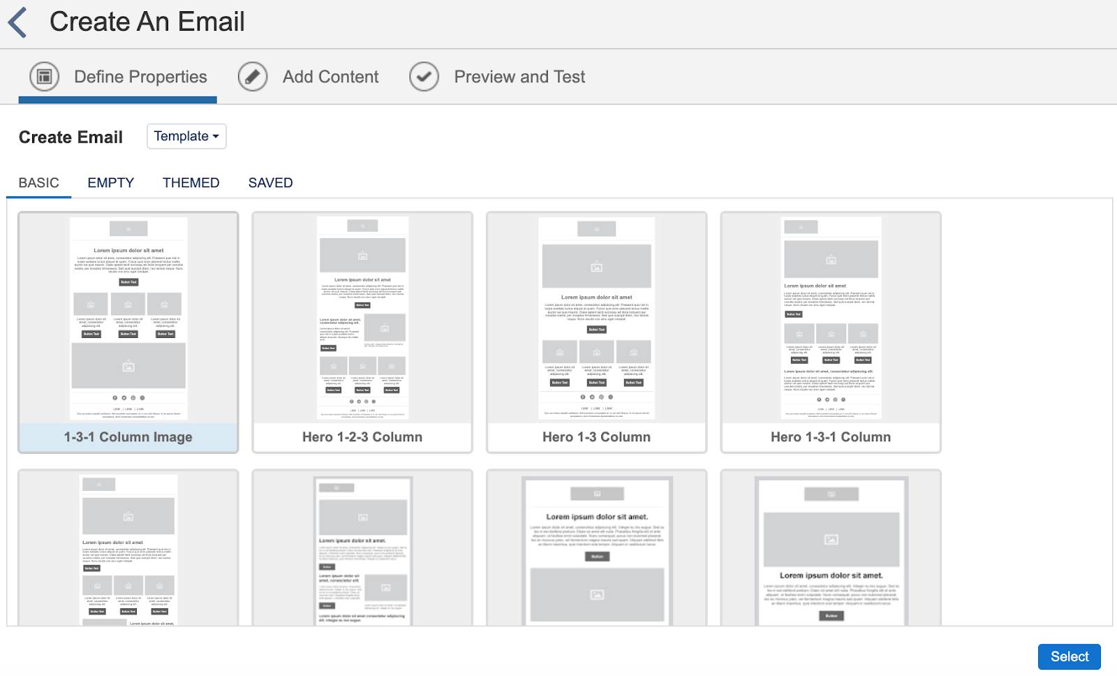 Email creation templates for your new email message