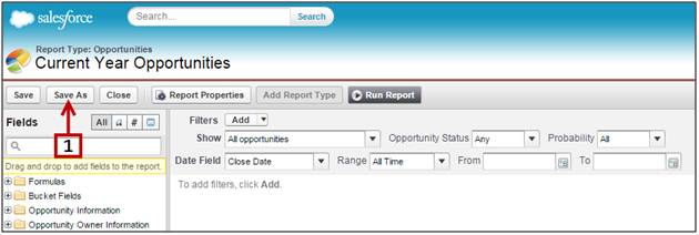 Current year opportunities report