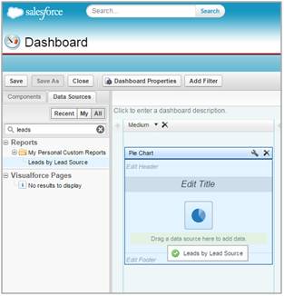 Choosing dashboard sources