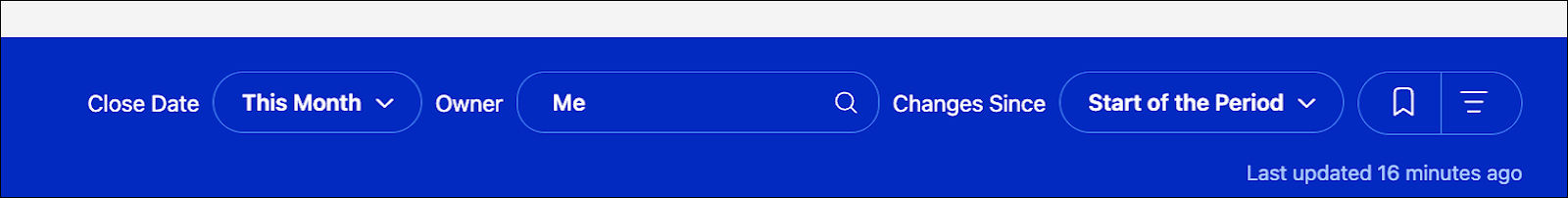 As várias opções disponíveis para selecionar conteúdo para exibir no modo de exibição de Inspeção do pipeline.