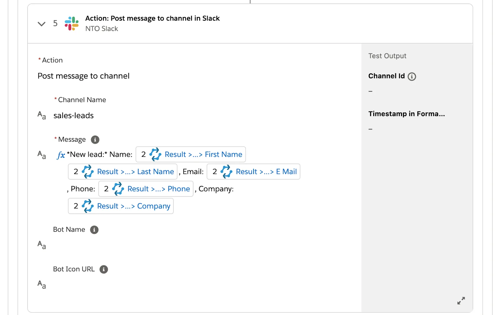 Tested flow showing step 5 in If branch without a green check mark.