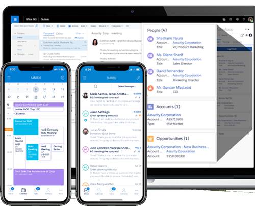 Salesforce Inbox está disponible en dispositivos móviles y de escritorio