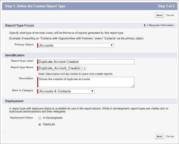 Primary object is Accounts