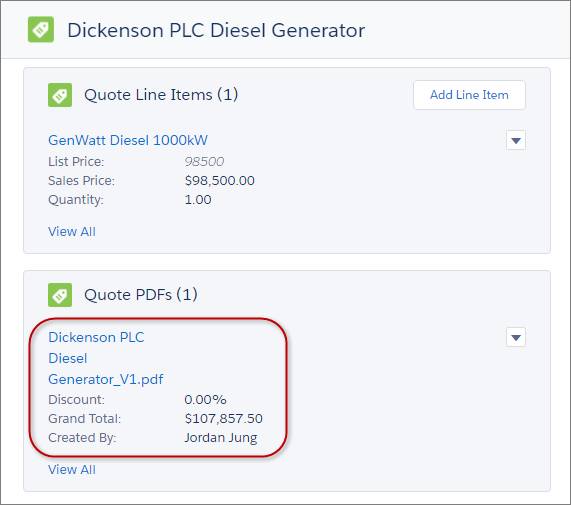 salesforce quote sync grandtotal not total