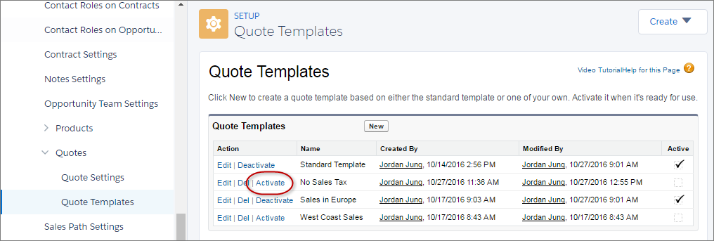 Salesforce Quote Templates Salesforce Quotes / From setup maria