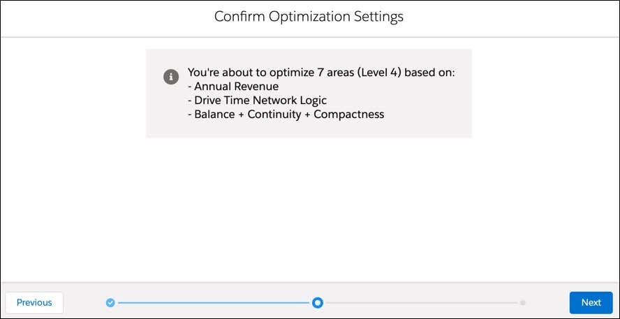  In the Confirm Optimization Settings menu box, the optimization selections are listed and ready to be confirmed by selecting the Apply button on the bottom right. 