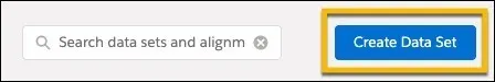 Dans la fenêtre contextuelle, le bouton Create Data Set (Créer un jeu de données) est mis en évidence.