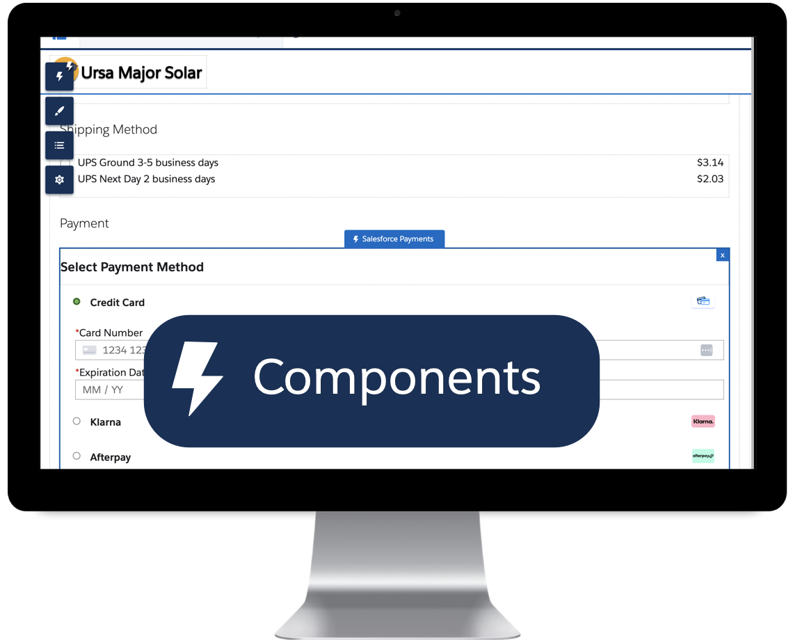 Payment Component drops onto your checkout page.