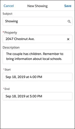 Détails sur la nouvelle visite