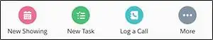 Salesforce 모바일 앱 작업 모음의 새 표시 작업