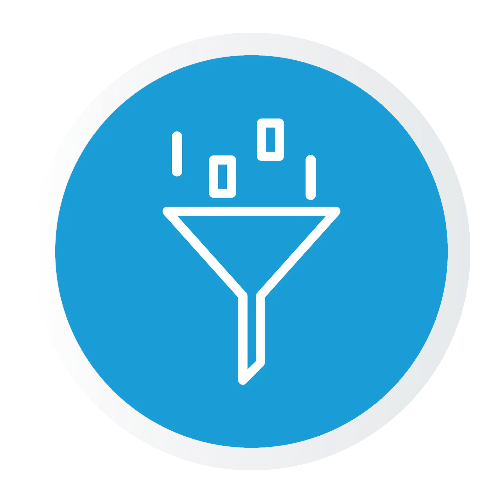 An icon of a filter representing data relevancy.