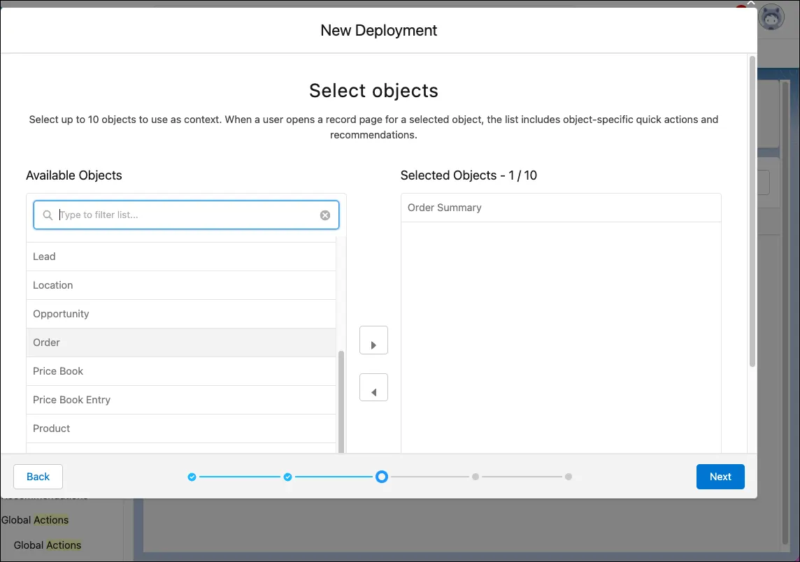 Add flows to the Actions & Recommendations component on the order summary FlexiPage.