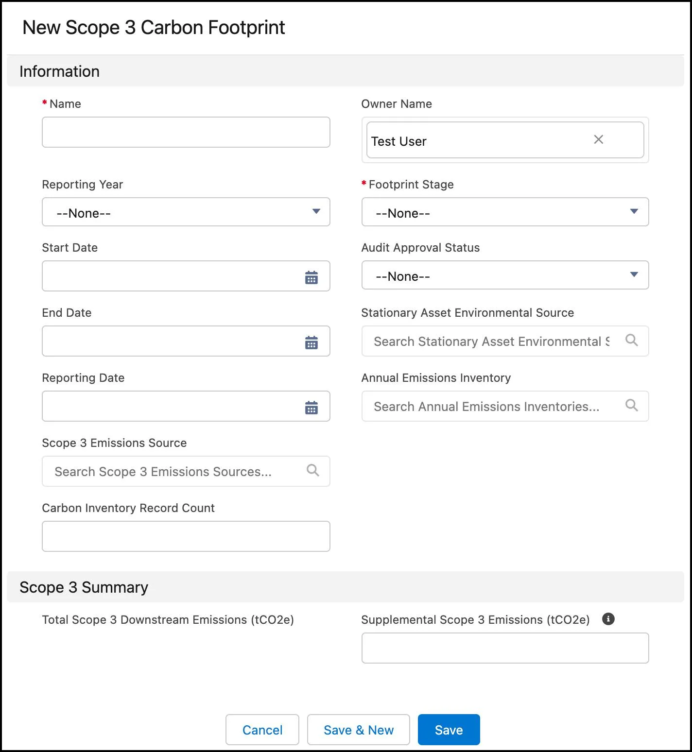 New Scope 3 Carbon Footprint page