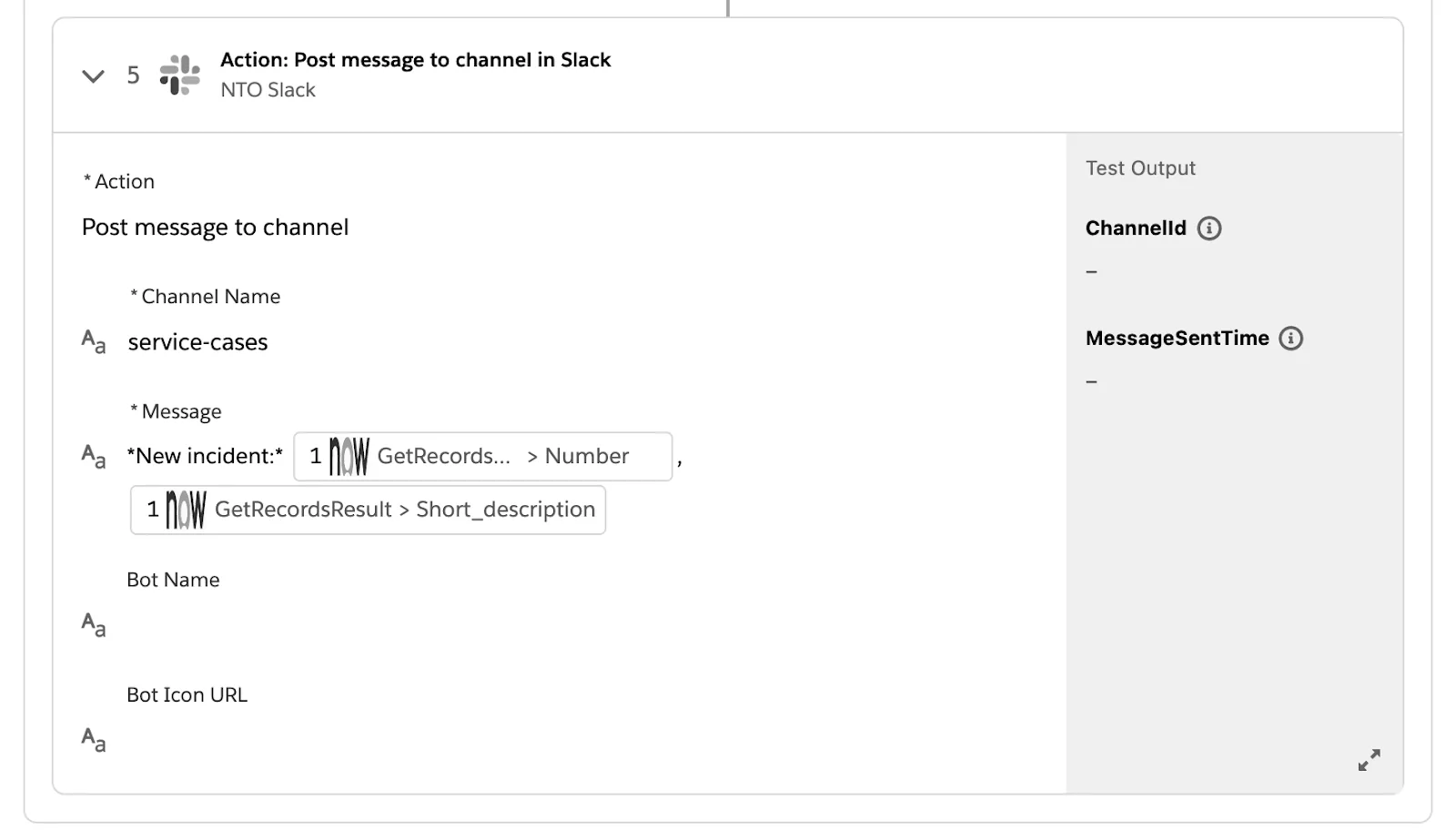 Tested flow showing no green check mark on step 5 in If branch.