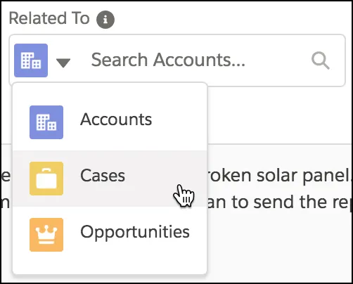 The Preview Quick Text window, showing the Related To field pointing to a case