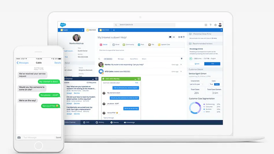 Capture d’écran de LiveMessage en action