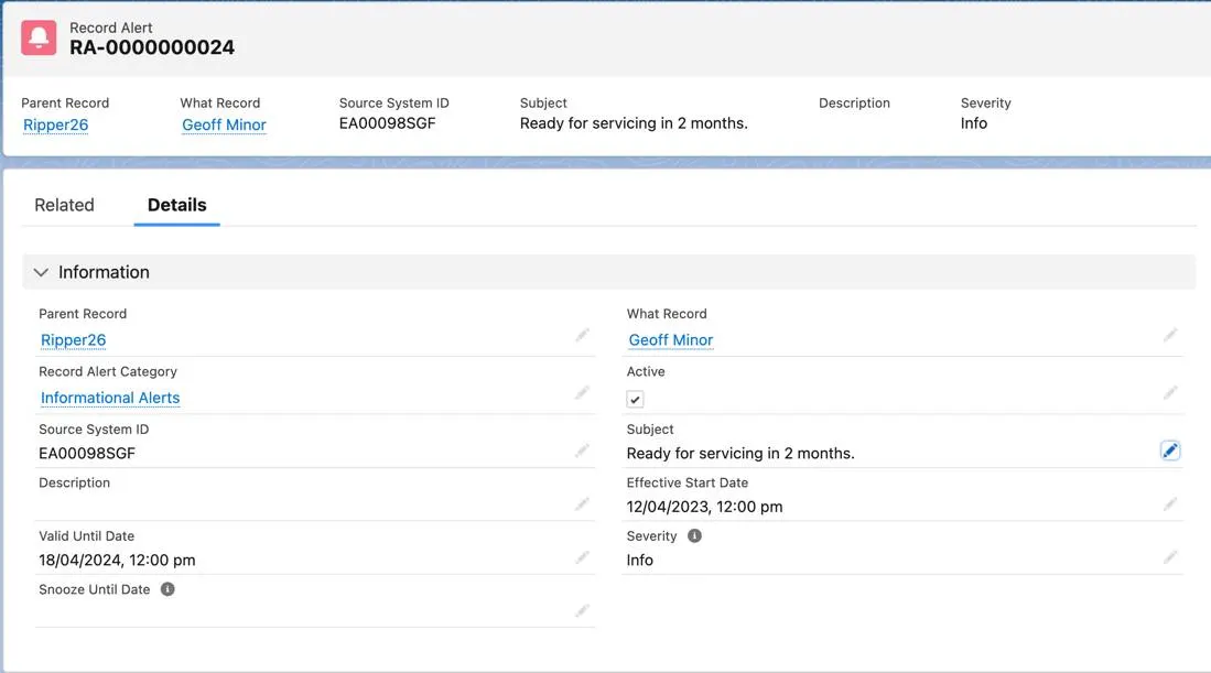 The ServiceExcellenceGenericAlertCard flexcard component properties.