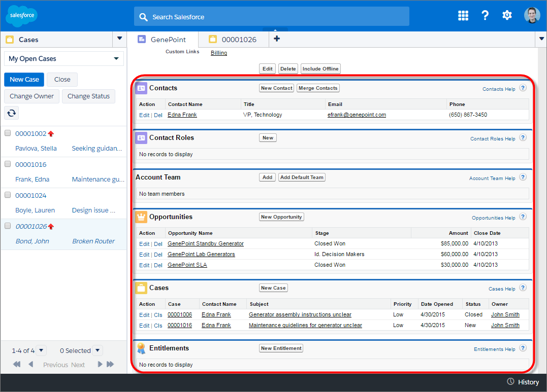 salesforce display master record data on child