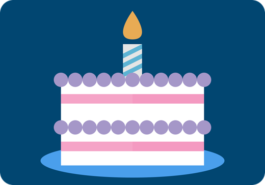 誕生日ケーキのグラフィック