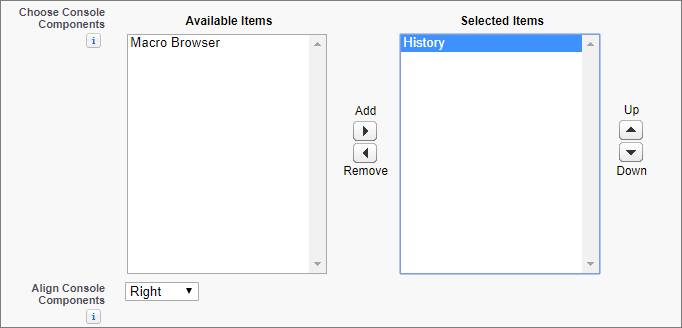 The console app edit page in Salesforce Classic with Softphone highlighted in the Choose Console Components field.