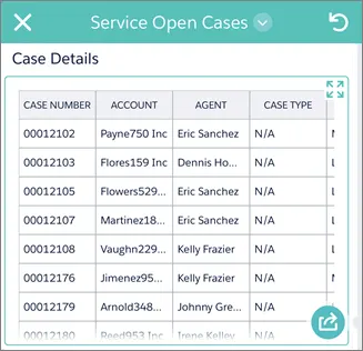 Image of phone app with detail on open cases.