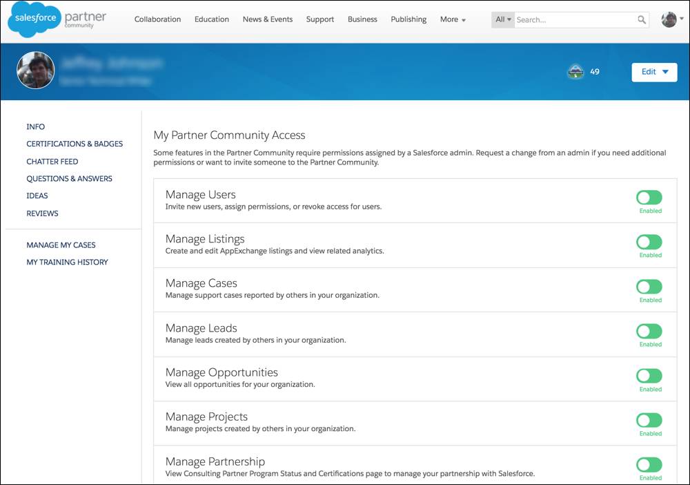 Salesforce パートナーコミュニティへのチームのアクセスの管理 単元 Salesforce Trailhead