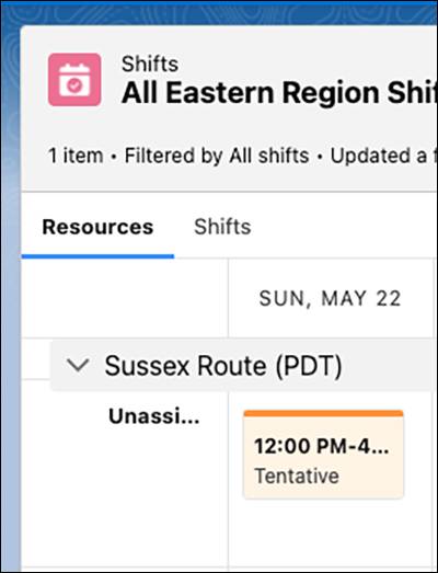 New unassigned shift
