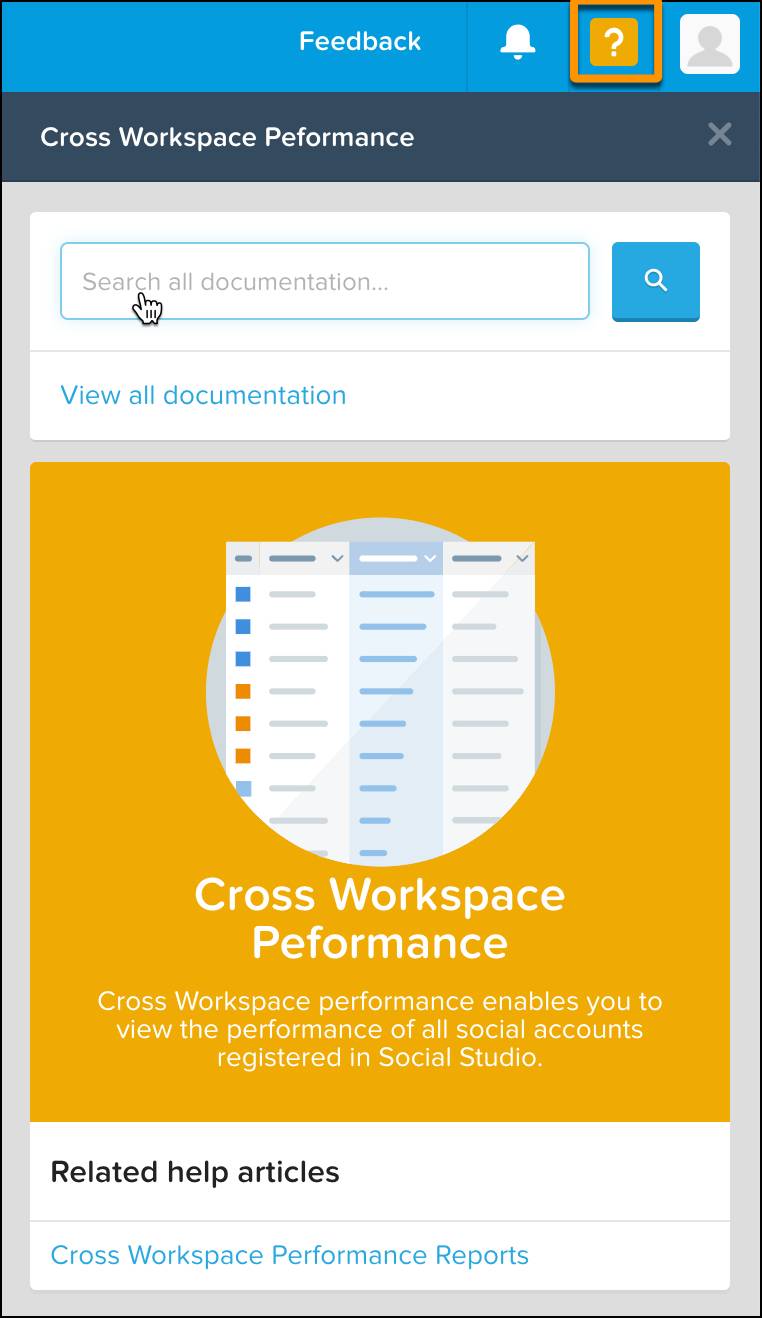 The Page Assist interface with its icon highlighted and the Workspaces drawer displaying all related help articles for the area of the application you’re currently in.