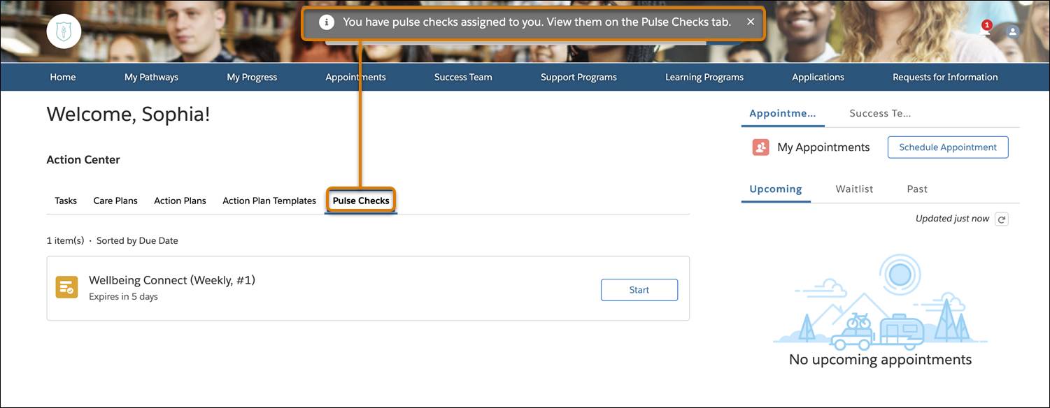 Pulse check with assessment questions.